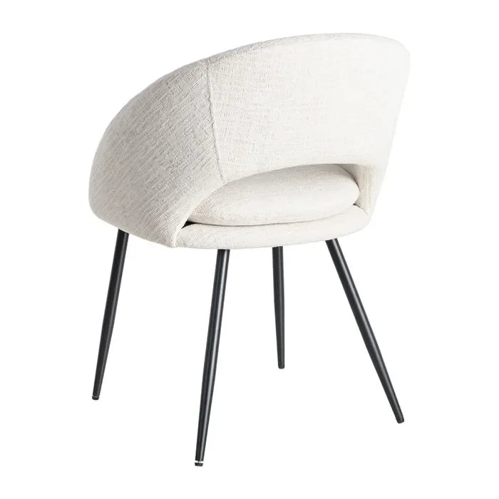 Scaun tapițat crem, 58 x 60 x 80 cm – un design modern și rezistent