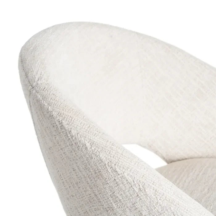 Scaun tapițat crem, 58 x 60 x 80 cm – un design modern și rezistent