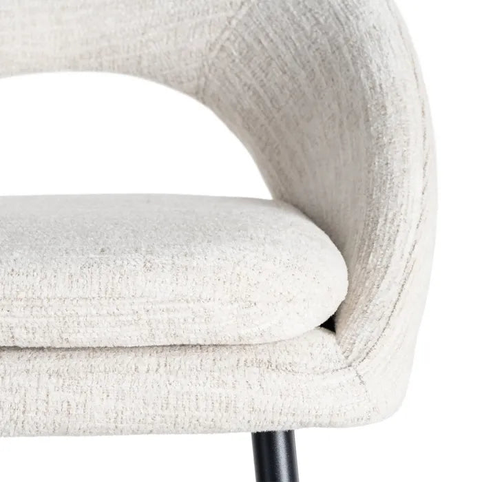 Scaun de bar tapițat crem, 53 x 48 x 100 cm – modern și rezistent