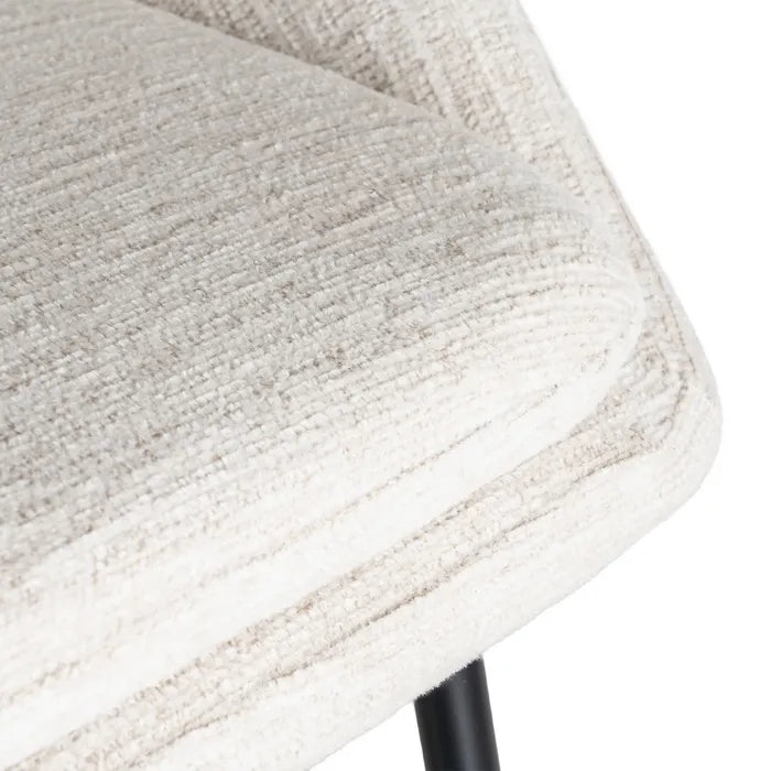 Scaun de bar tapițat crem, 53 x 48 x 100 cm – modern și rezistent