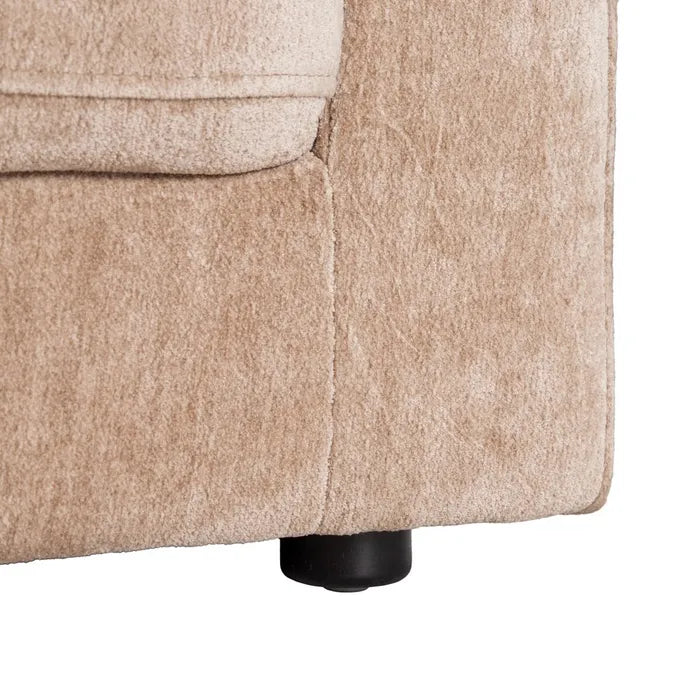 Canapea 2 locuri taupe, aspect vintage weave – eleganță și confort rafinat