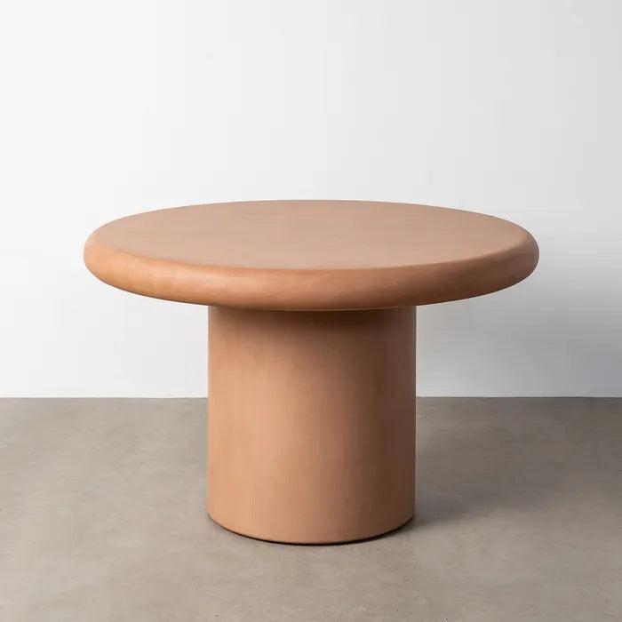 Ixia Masă Dining , Rotundă, Aspect Microciment Tile, 120 x 120 x 76 cm