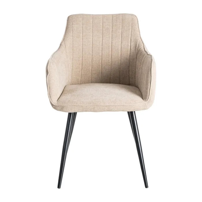 Scaun tapițat bej, 55 x 58,50 x 84 cm – stil modern și confort sporit