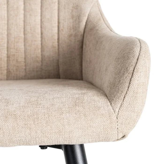 Scaun de bar tapițat bej, 47 x 47 x 93 cm – design compact și versatil