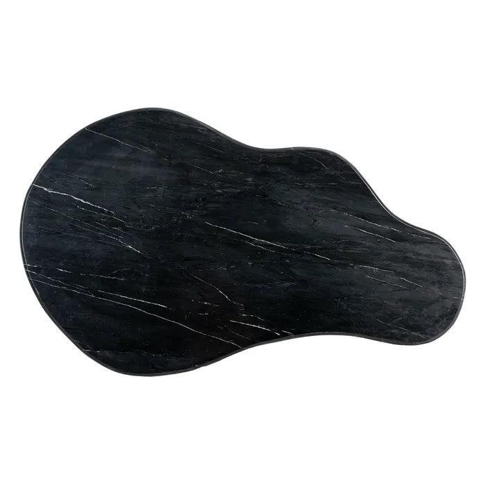 Măsuță de Cafea Black-Brown, Marmură și Lemn de Mango, 135 x 80 x 37 cm