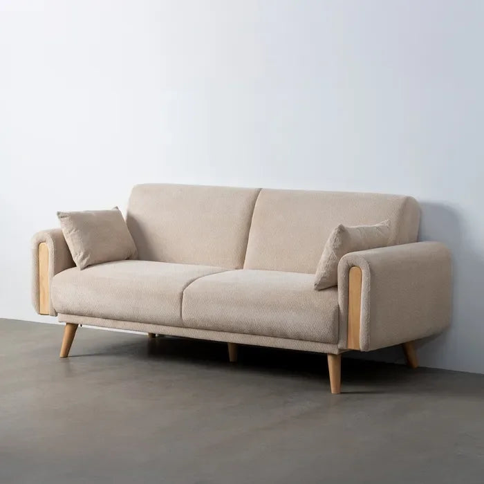 Canapea extensibilă crem, un mix de funcționalitate și stil