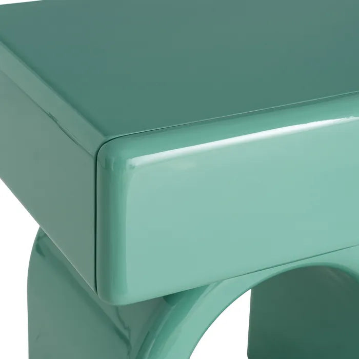 Ixia Noptieră , Verde Lăcuit, MDF, Design Modern Minimalist, 50 x 40 x 57 cm
