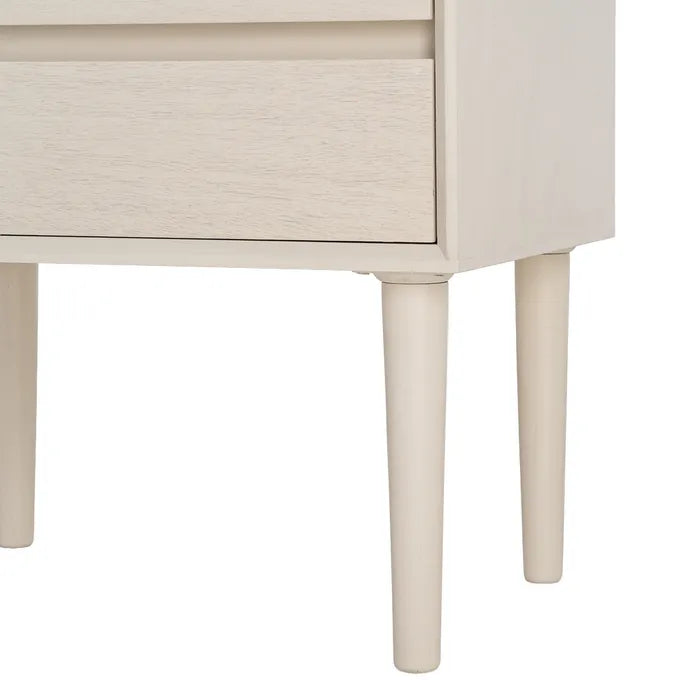 Noptieră Ixia, Crem, din MDF, cu Sertare, Stil Modern, 50 x 35 x 62.5 cm