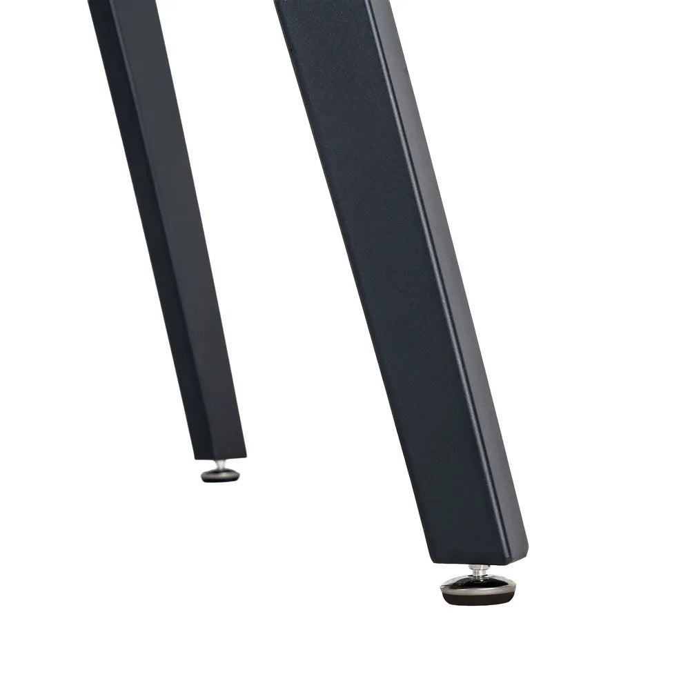 Ixia Masă Dining Extensibilă , Maro, MDF și Fier, Stil Modern, 160(200) x 90 x 76 cm