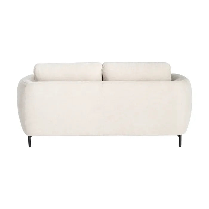 Canapea 2 Locuri | Textil și Metal | Crem | Design Modern 189 x 92 x 88 cm