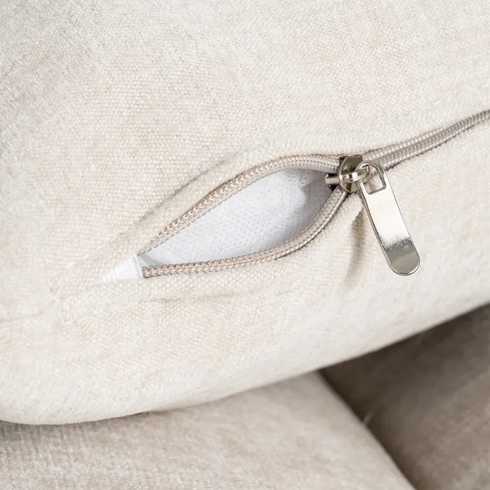 Canapea 2 Locuri | Textil și Metal | Crem | Design Modern 189 x 92 x 88 cm