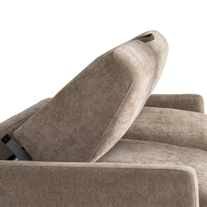 Canapea Extensibilă Ixia, Grej (Taupe Old), Material Textil și Cadru Metalic, Saltea Inclusă 140 x 190 cm, 194 x 104 x 88 cm