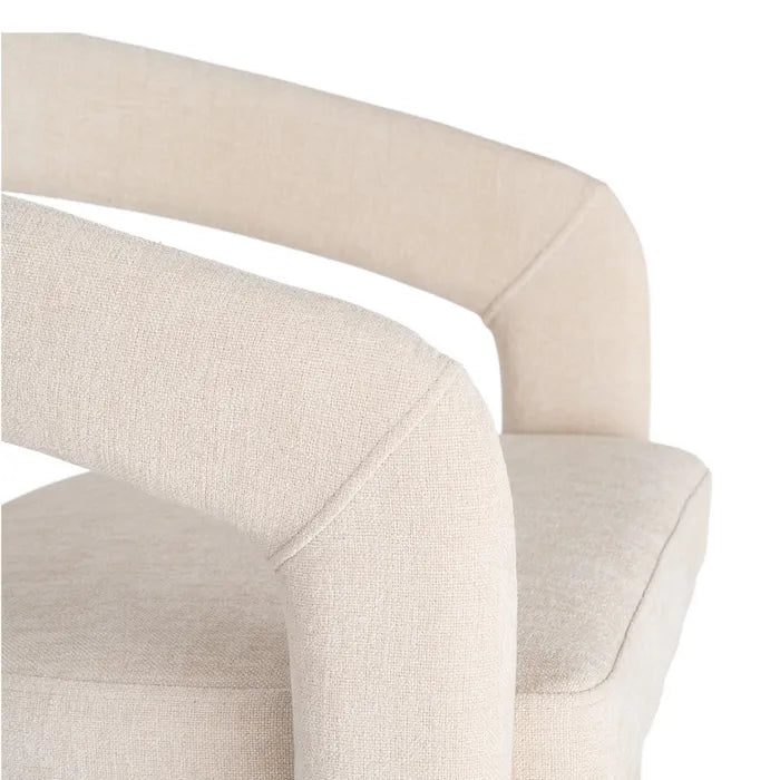 Ixia Fotoliu , Crem, Material Textil și Metal, Design Modern, 60 x 50 x 76.5 cm