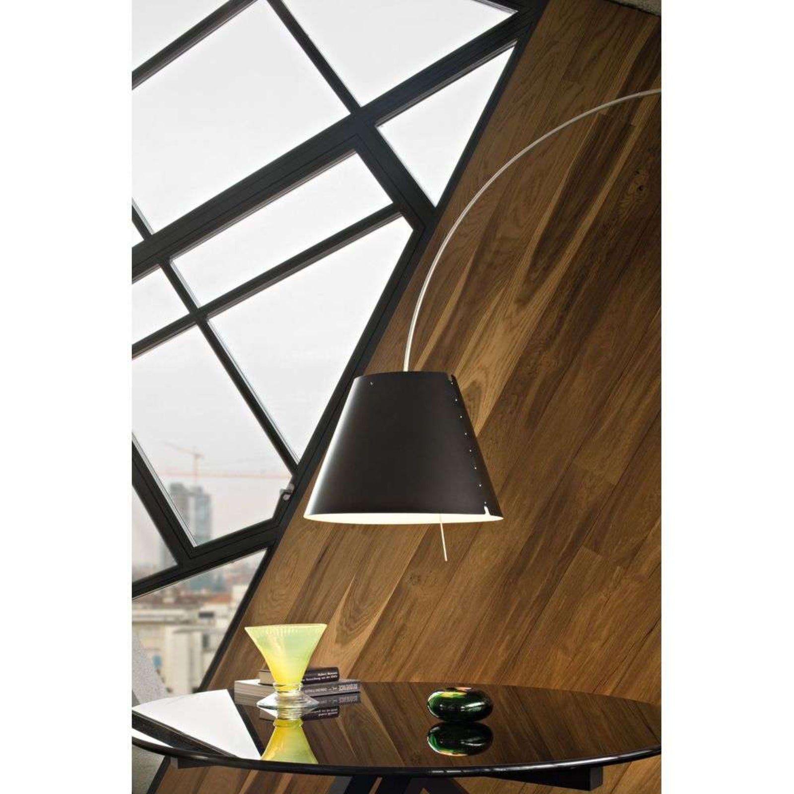 Luceplan lampadar Lady Costanza | Reglabil negru/aluminiu