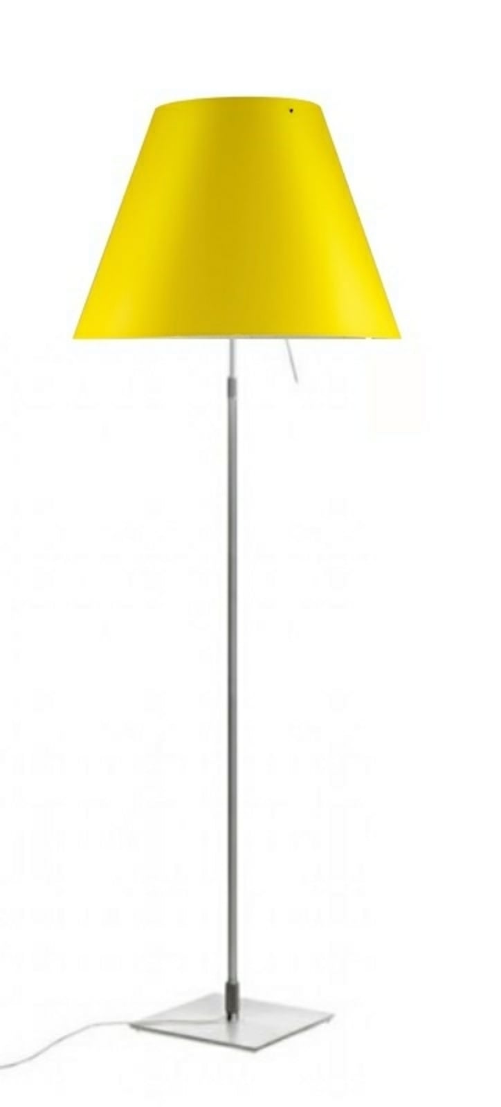 Luceplan lampadar Costanza | Reglabil aluminiu galben