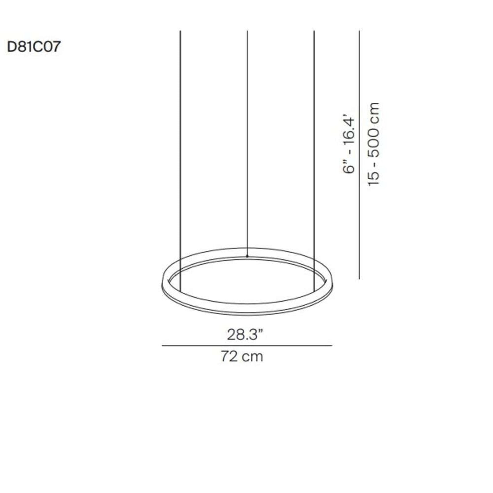 Luceplan lustră Compendium Circle | Led alamă | Ø 72 cm