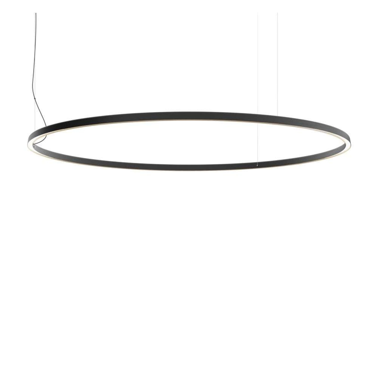 Luceplan lustră Compendium Circle | Led negru | Ø 200 cm