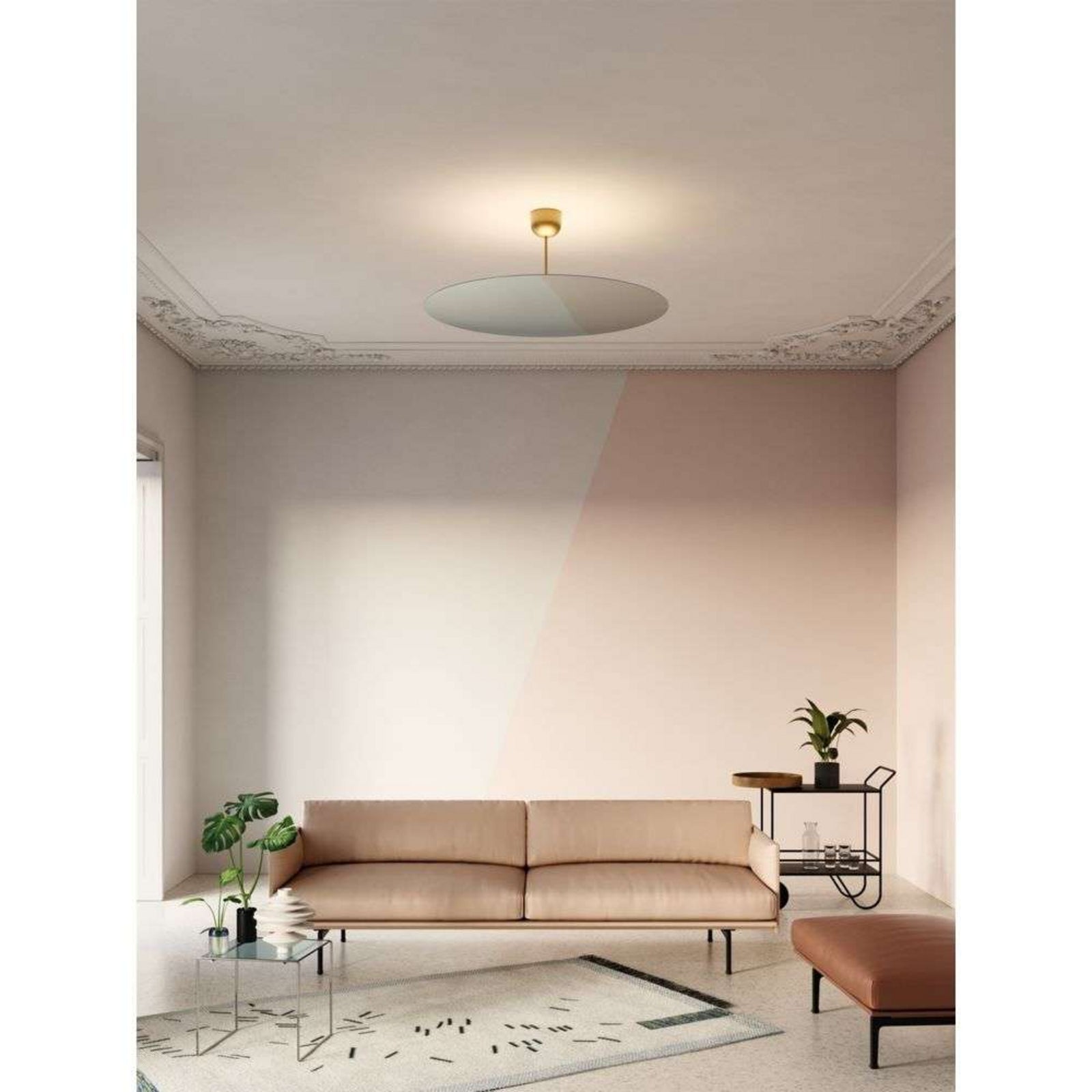 Luceplan plafonieră Millimetro | Alamă/oglindă | Ø 85 cm | cod 70021611