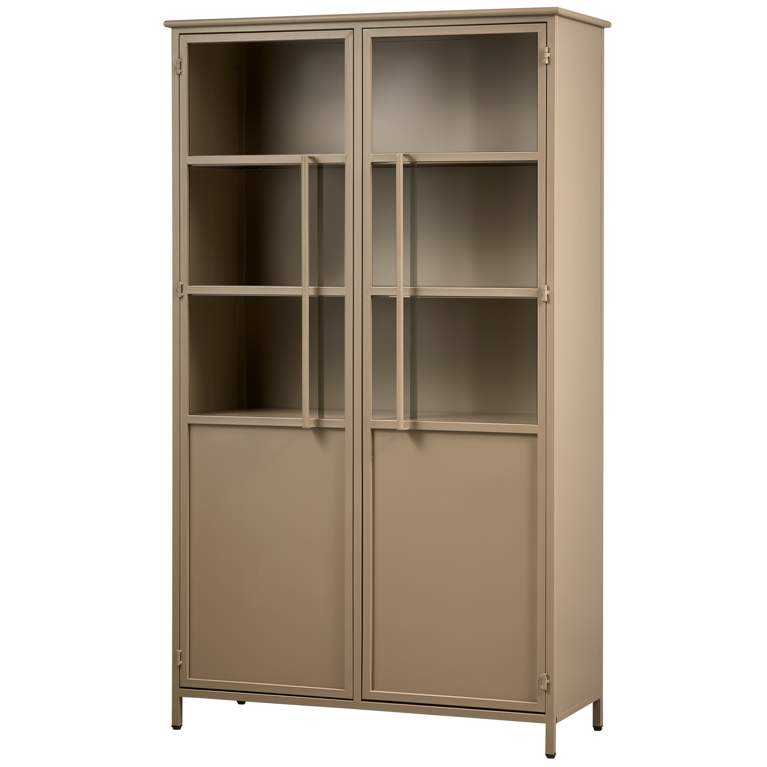 WOOOD vitrina EXHIBIT DISPLAY CASE METAL | Fier | Kaki | 173x99x45 cm