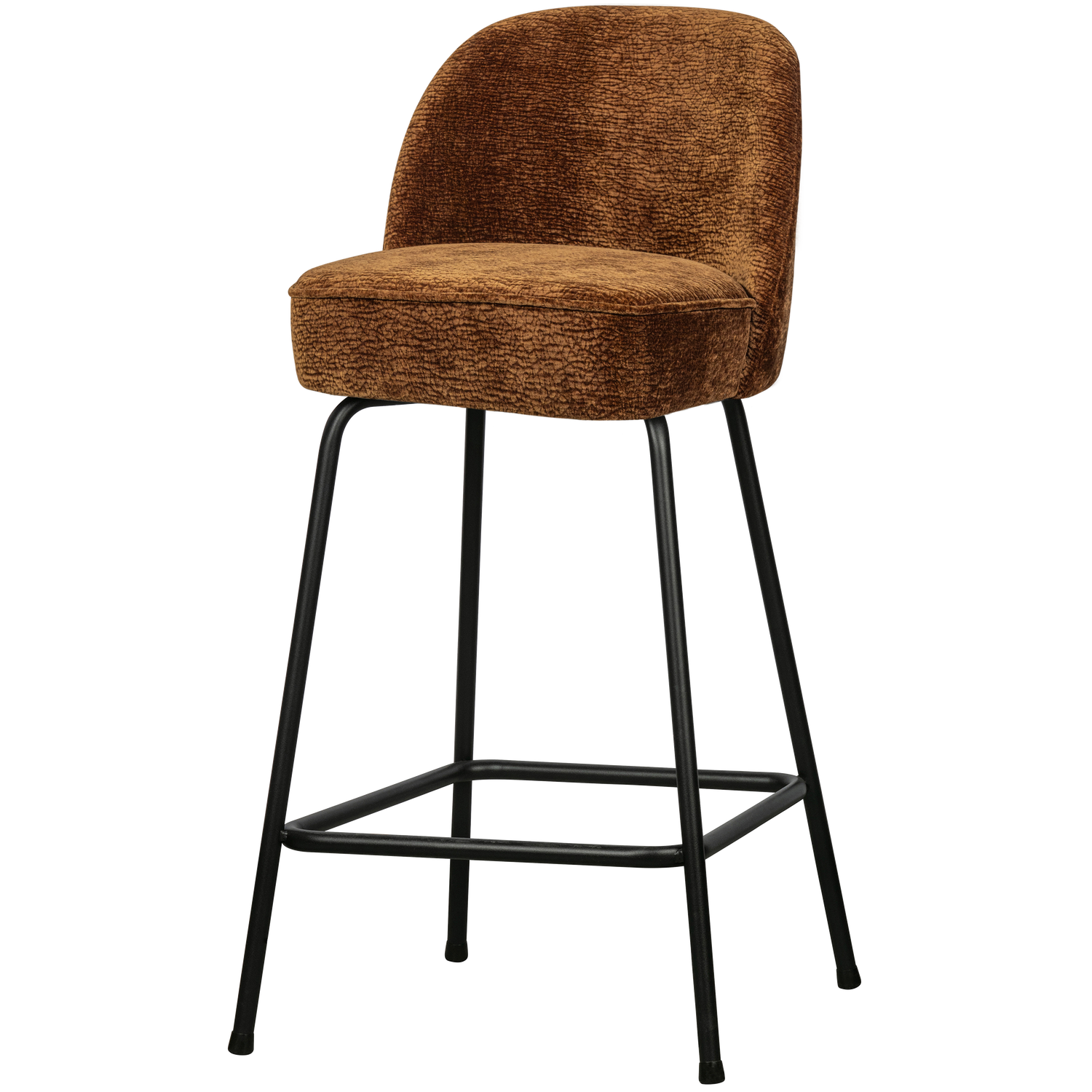WOOOD scaun bar VOGUE BARSTOOL 65CM 3D CHENILLE MID | 100% Pes | Maro | 89x50x55 cm