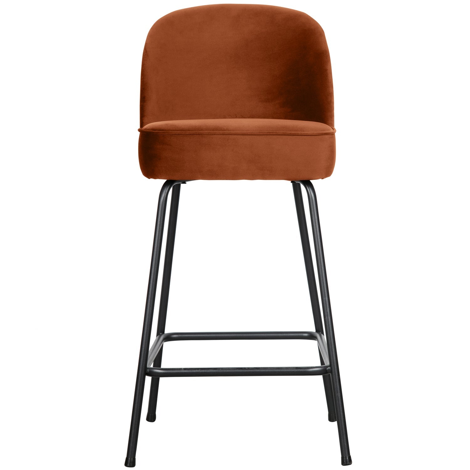 WOOOD scaun bar VOGUE BARSTOOL 65CM VELVET | 100% Pes | Rugina | 89x50x55 cm