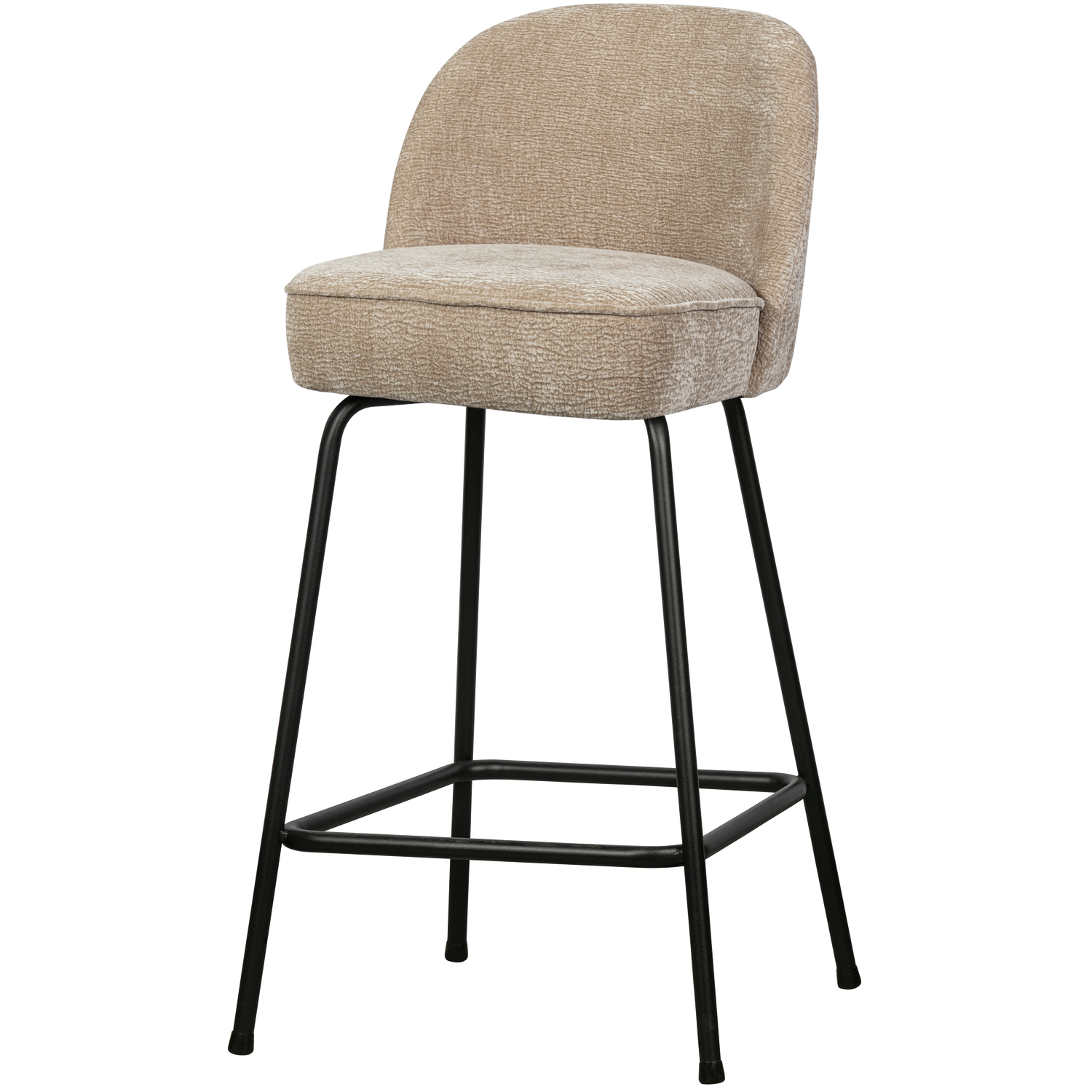 WOOOD scaun bar VOGUE BARSTOOL 65CM 3D CHENILLE | 100% Pes | Nisipiu | 89x50x55 cm