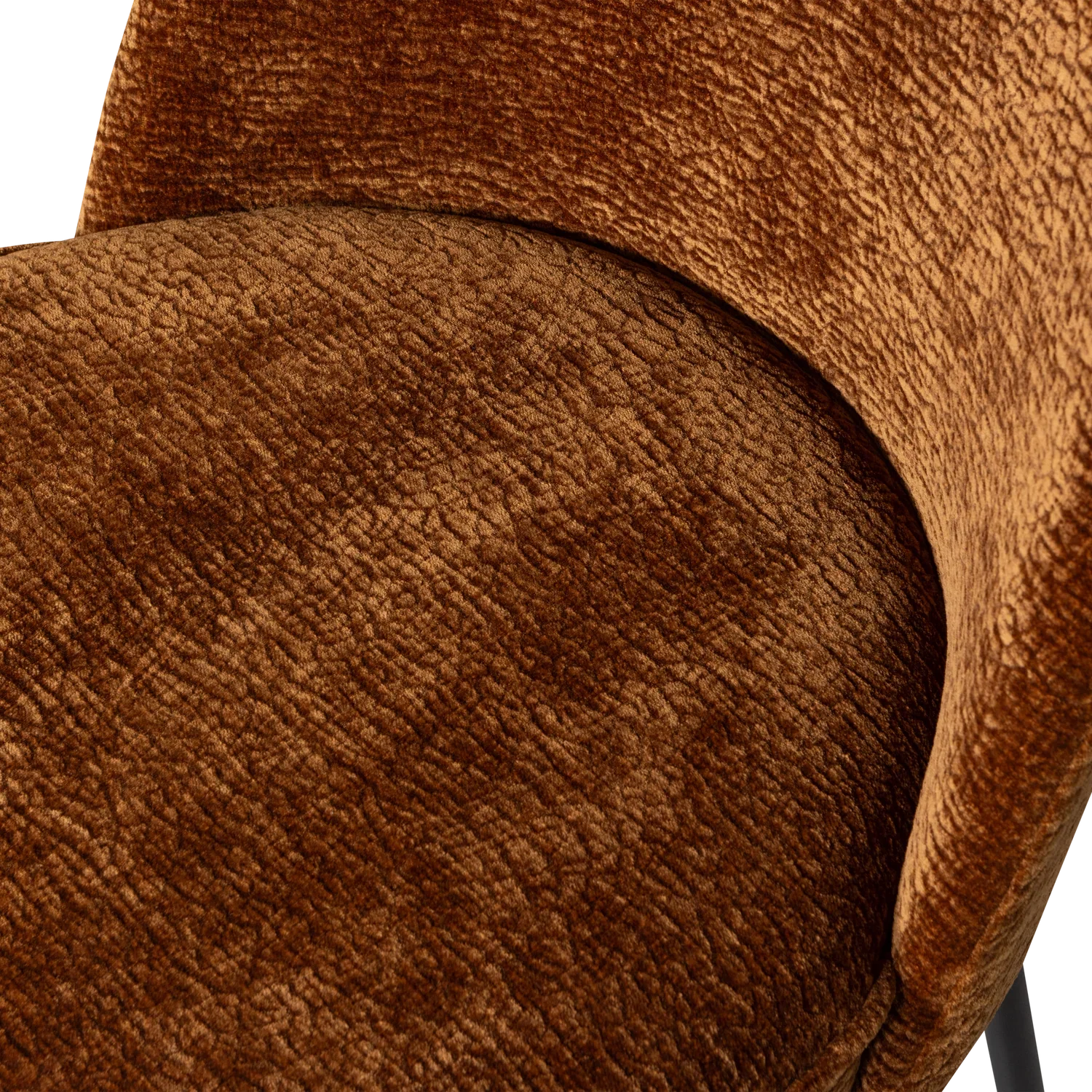 VOGUE DINING CHAIR 3D CHENILLE MID BROWN