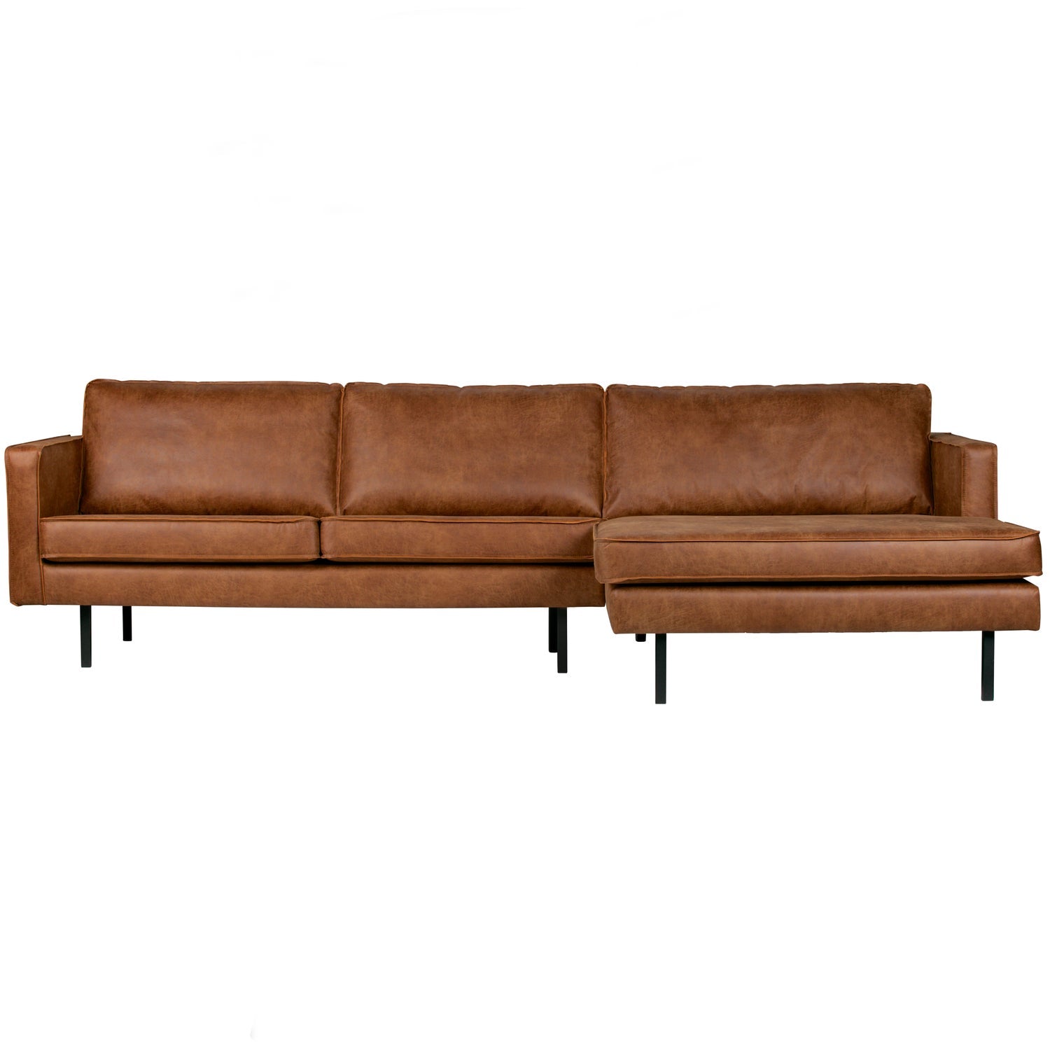 WOOOD canapea colt RODEO CHAISE LONGUE | Piele | Coniac | 85x300x155 cm