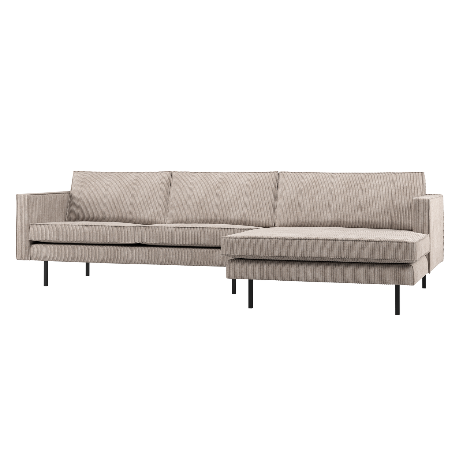 WOOOD canapea mare RODEO CHAISE LONGUE | 100% Pes | Nisipiu | 85x300x155 cm