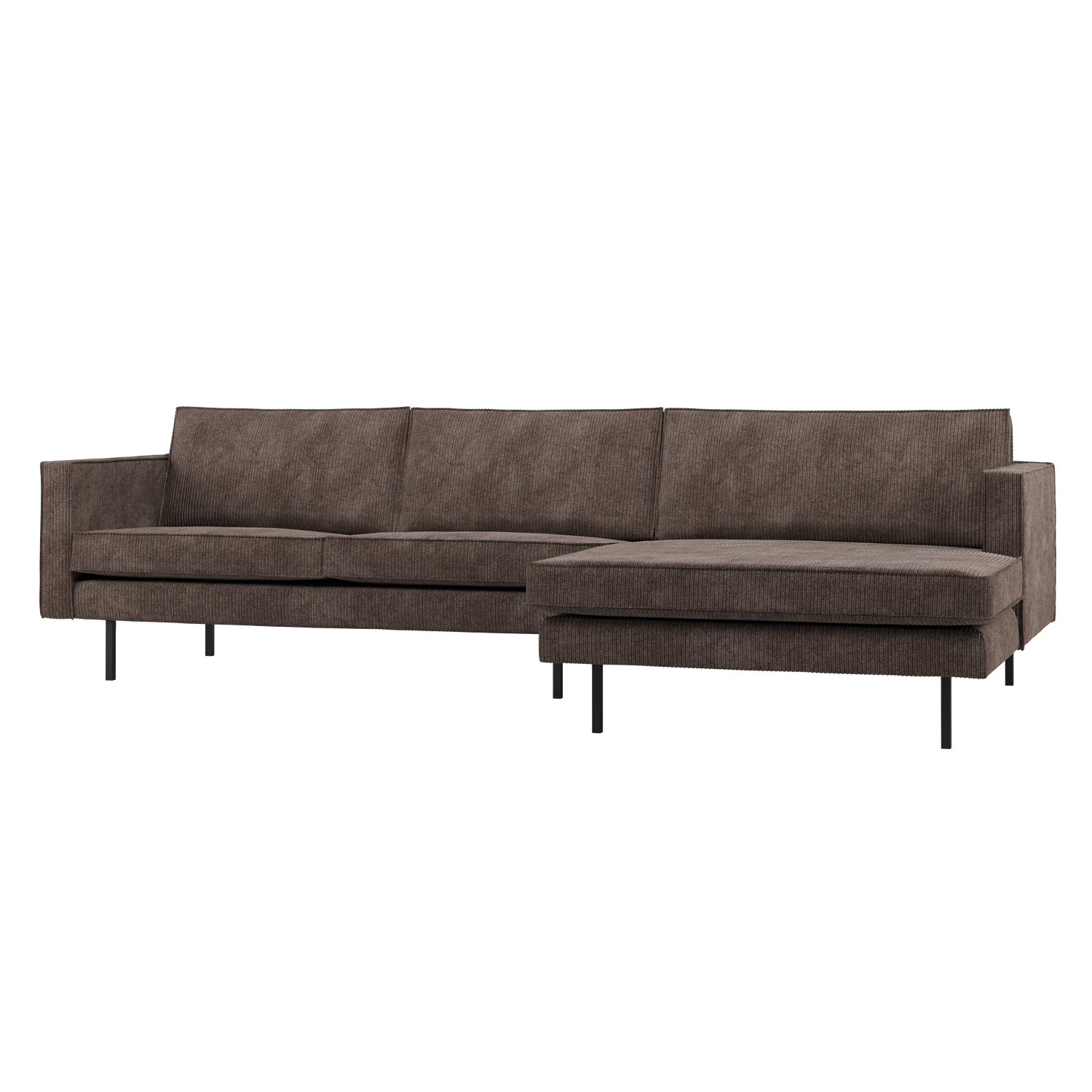 WOOOD canapea mare RODEO CHAISE LONGUE | 100% Pes | Maro | 85x300x155 cm