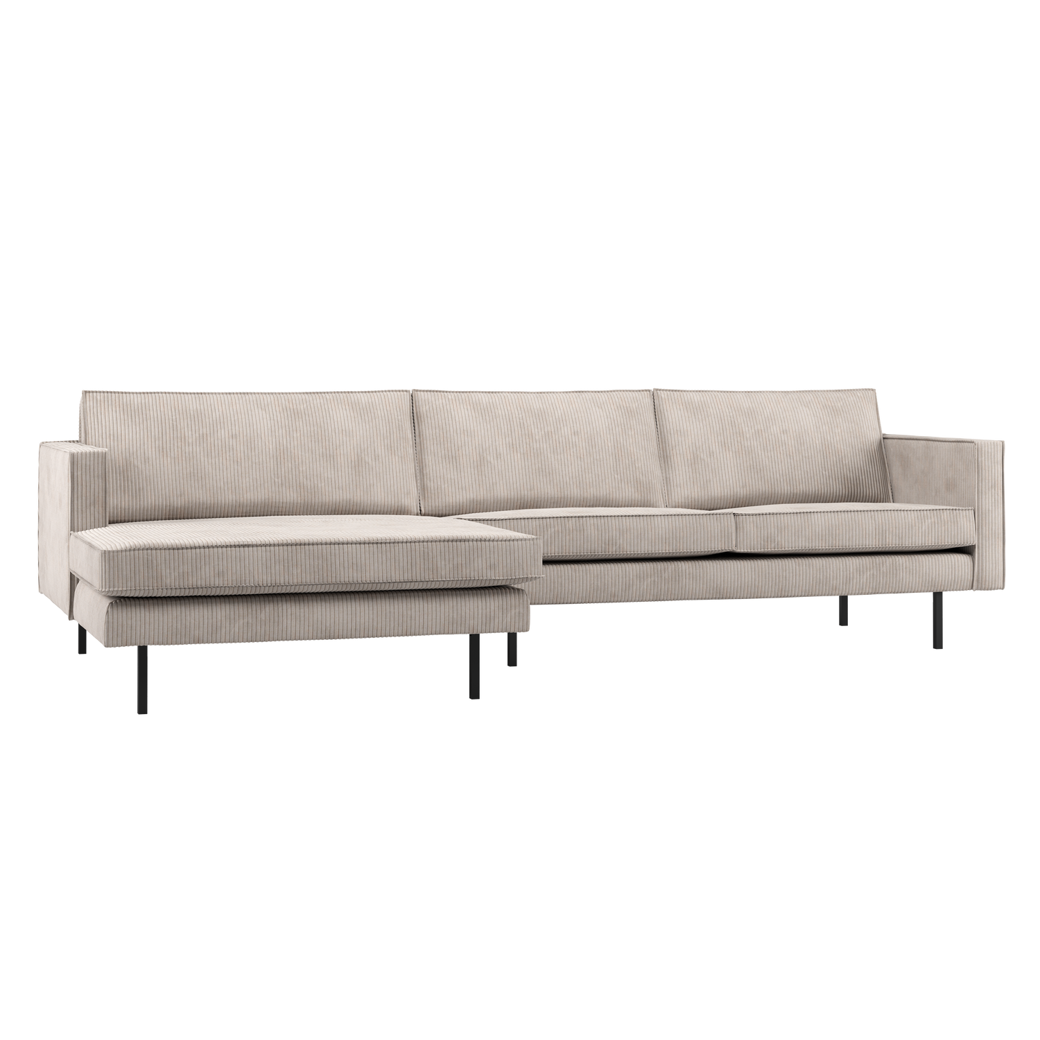 WOOOD canapea mare RODEO CHAISE LONGUE | 100% Pes | Ecru | 85x300x155 cm