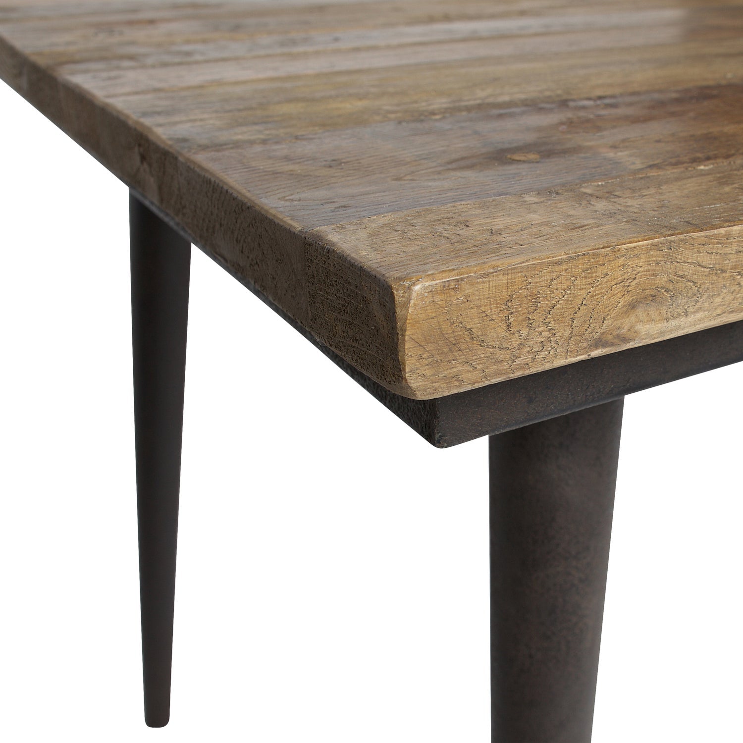 WOOOD masa dining GUILD | Fier | Negru | 77x220x90 cm