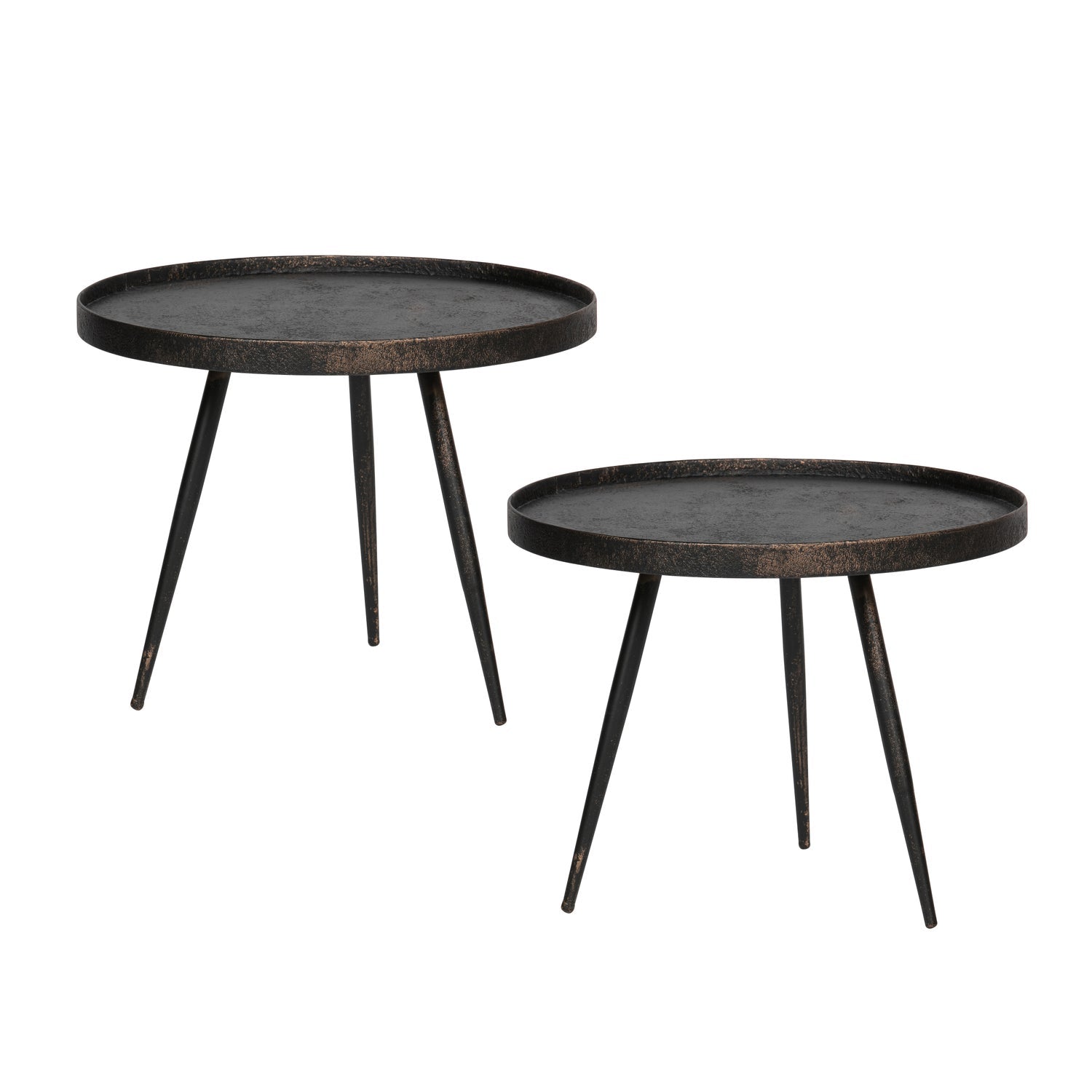 WOOOD masuta laterala BOUNDS SIDETABLE L WOOD/METAL ANTIQUE | Metal | Auriu | 44x58x58 cm