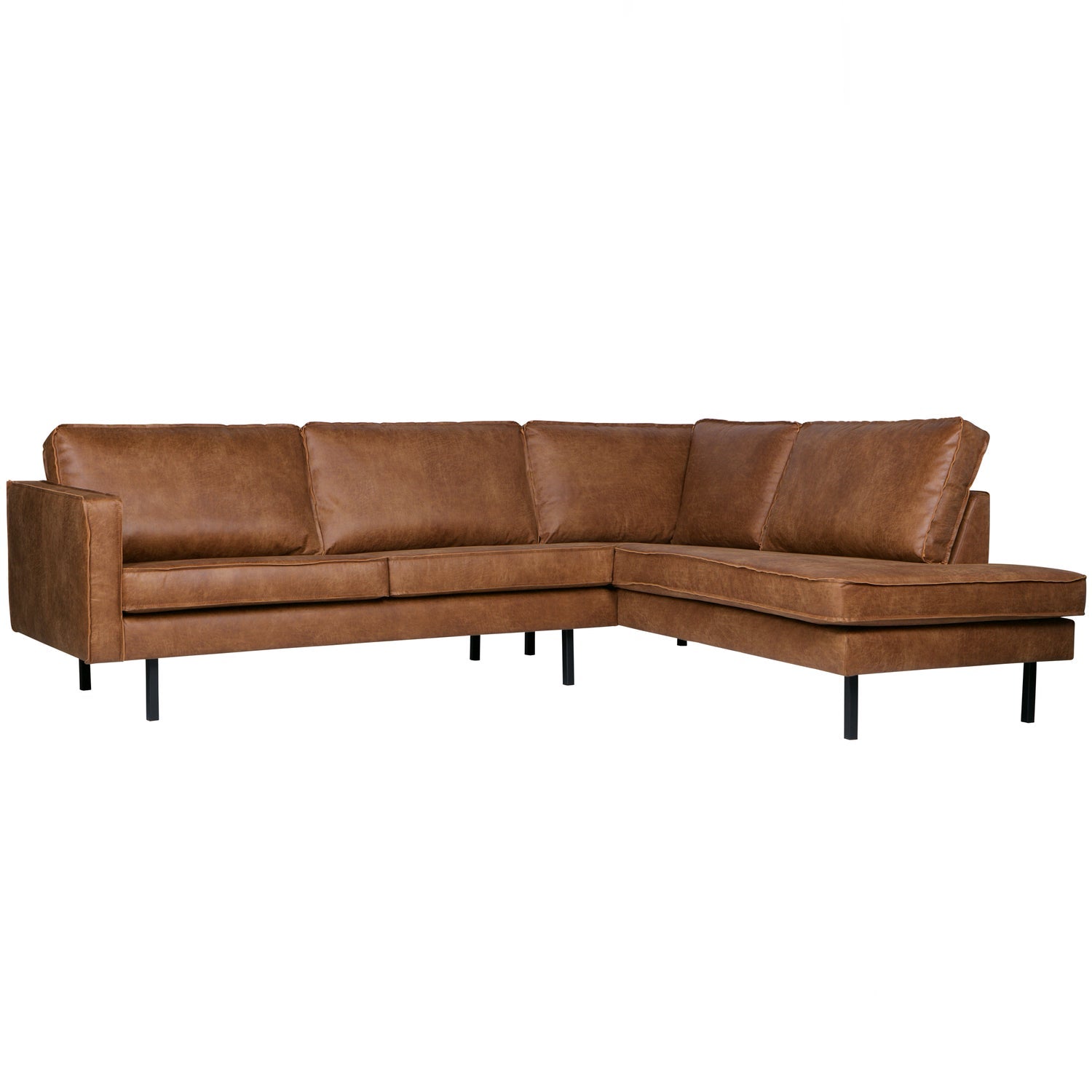 WOOOD canapea colt RODEO | Piele | Coniac | 85x266x213 cm