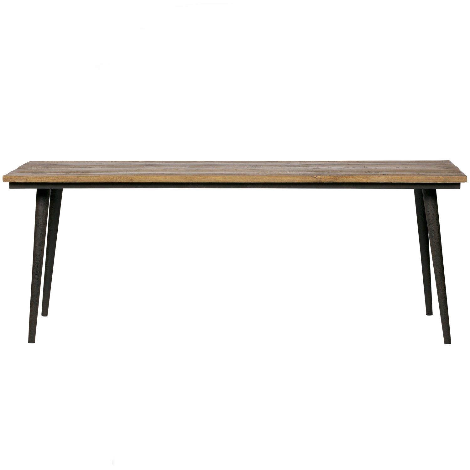 WOOOD masa dining GUILD | Fier | Negru | 77x220x90 cm
