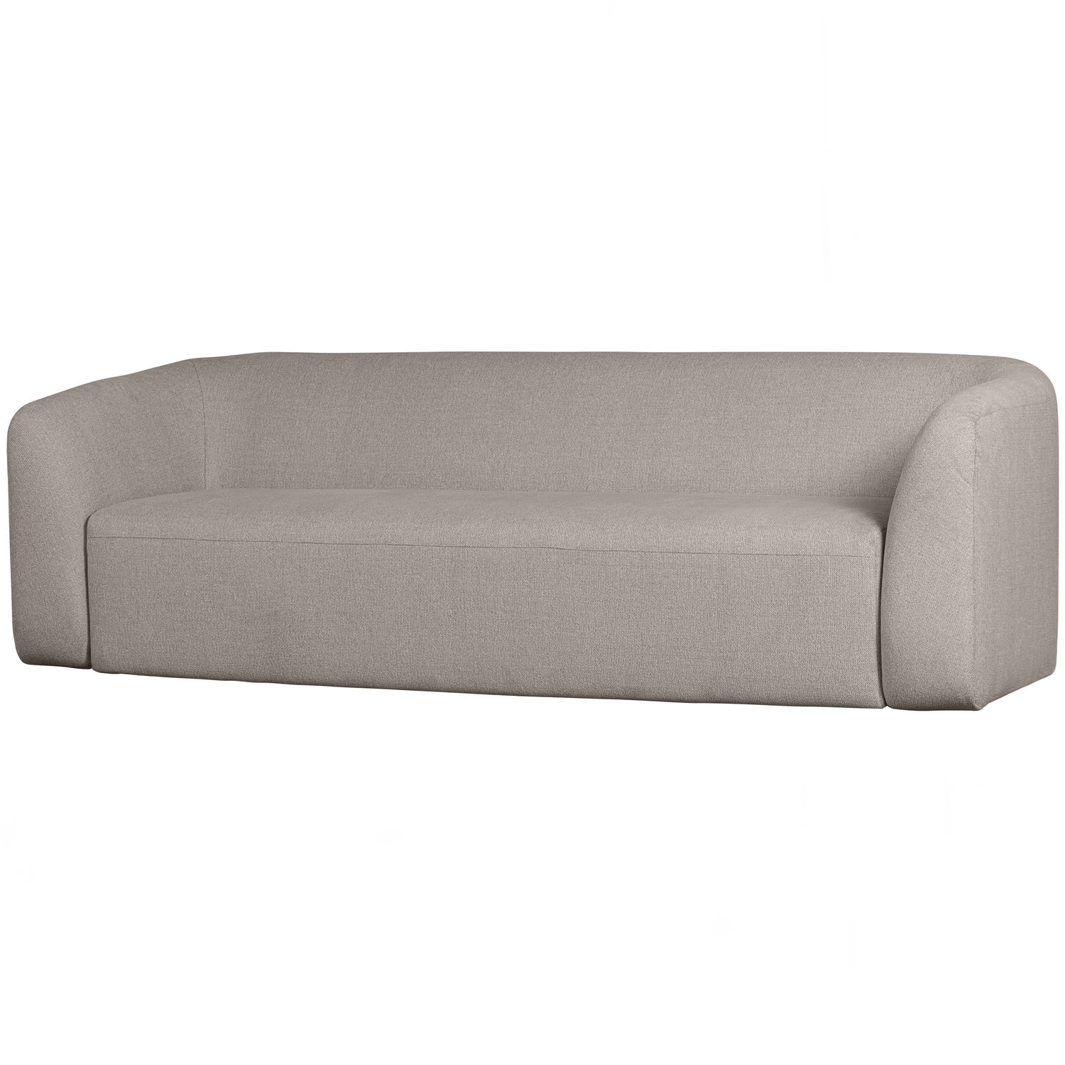 WOOOD canapea 3 locuri SLOPING | 100% Pes | Alb murdar | 77x240x87 cm