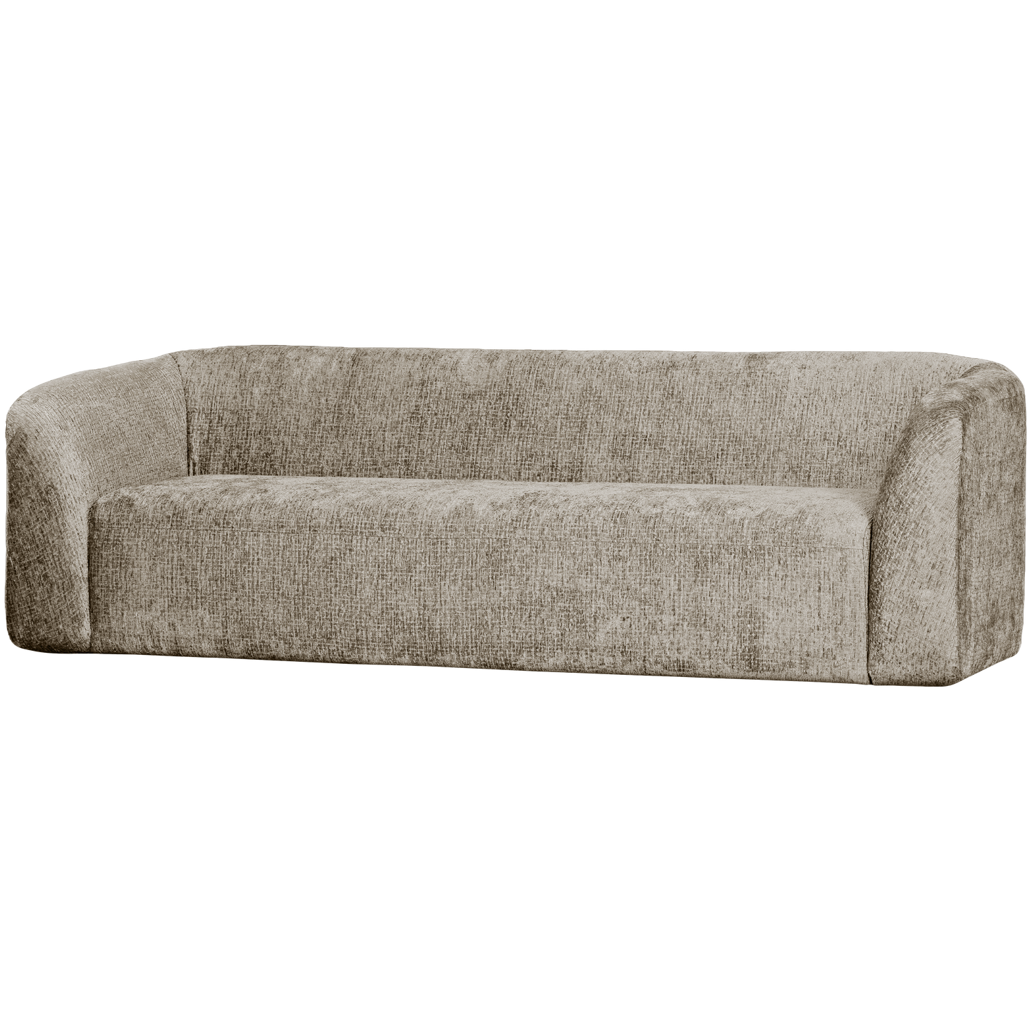 SLOPING 3-SEATER SOFA STRUCTURE VELVET WHEATFIELD
