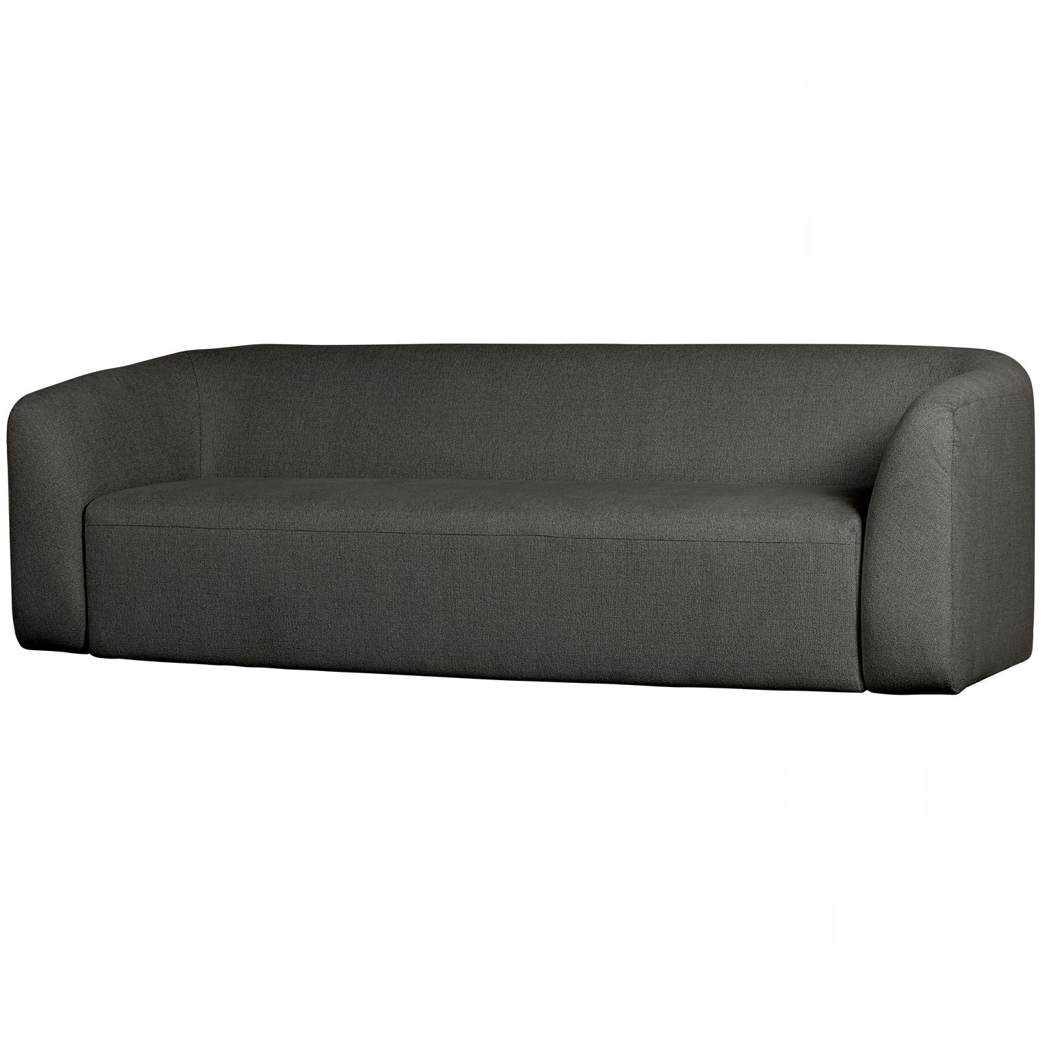 WOOOD canapea 3 locuri SLOPING | 100% Pes | Negru | 77x240x87 cm