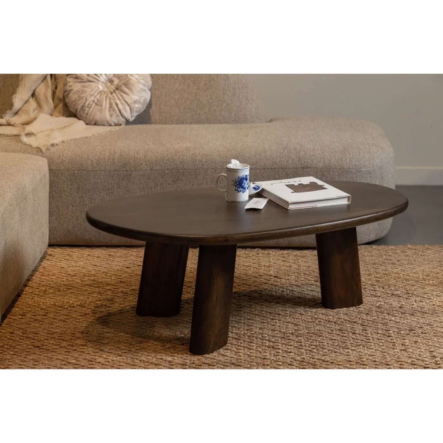 ROUNDLY COFFEE TABLE MANGO WOOD WALNUT