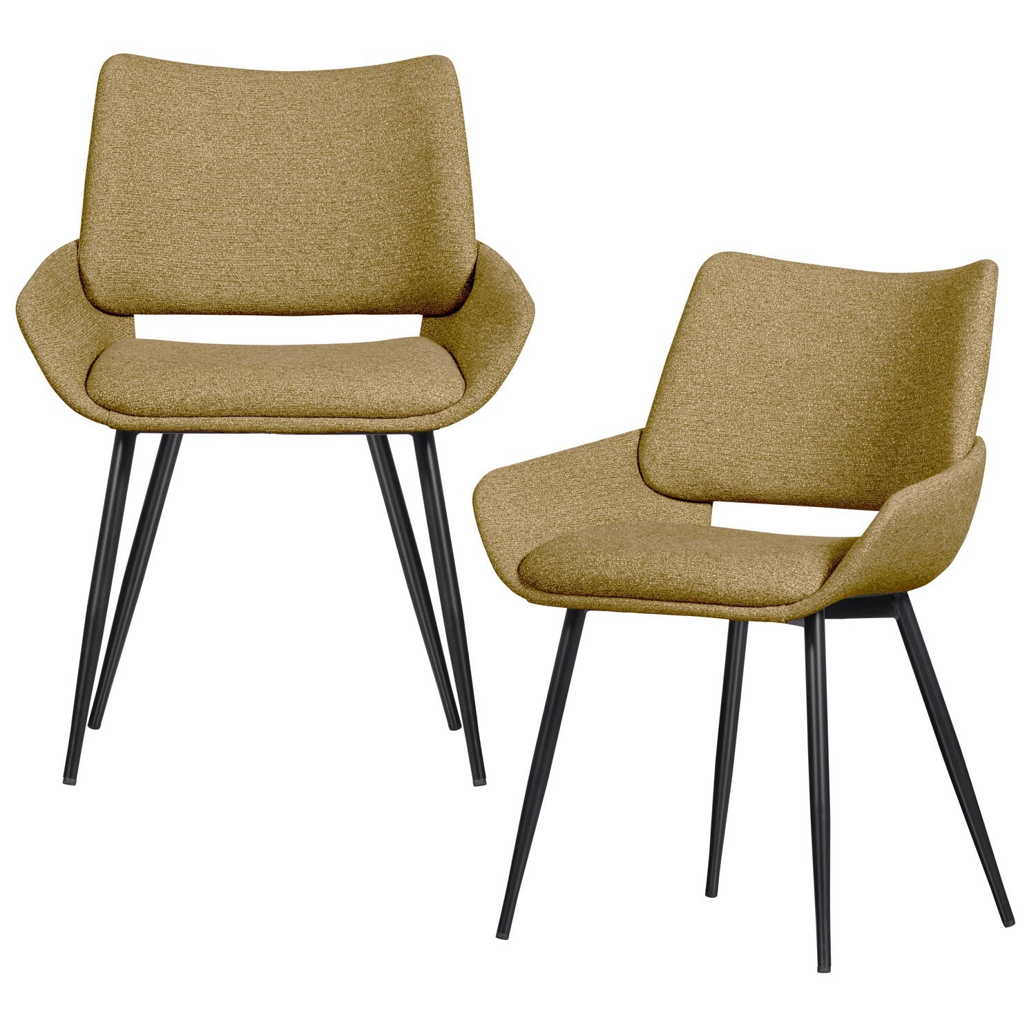 WOOOD scaun dining PARADE | 100% Pes | Mustar | 83x58x55 cm
