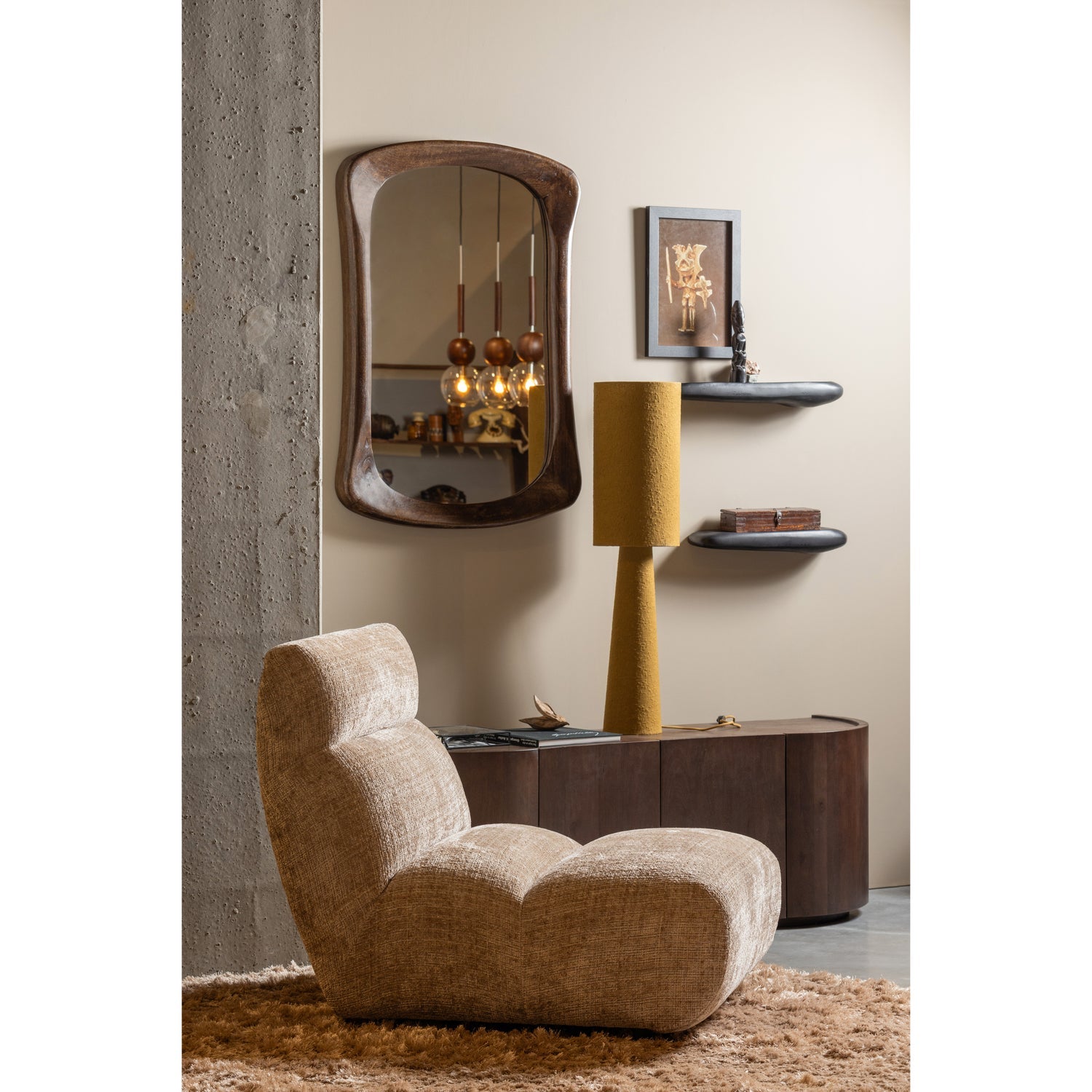 WOOOD fotoliu OBSERVE ARMCHAIR | 100% Pes | Gri | 82x75x96 cm