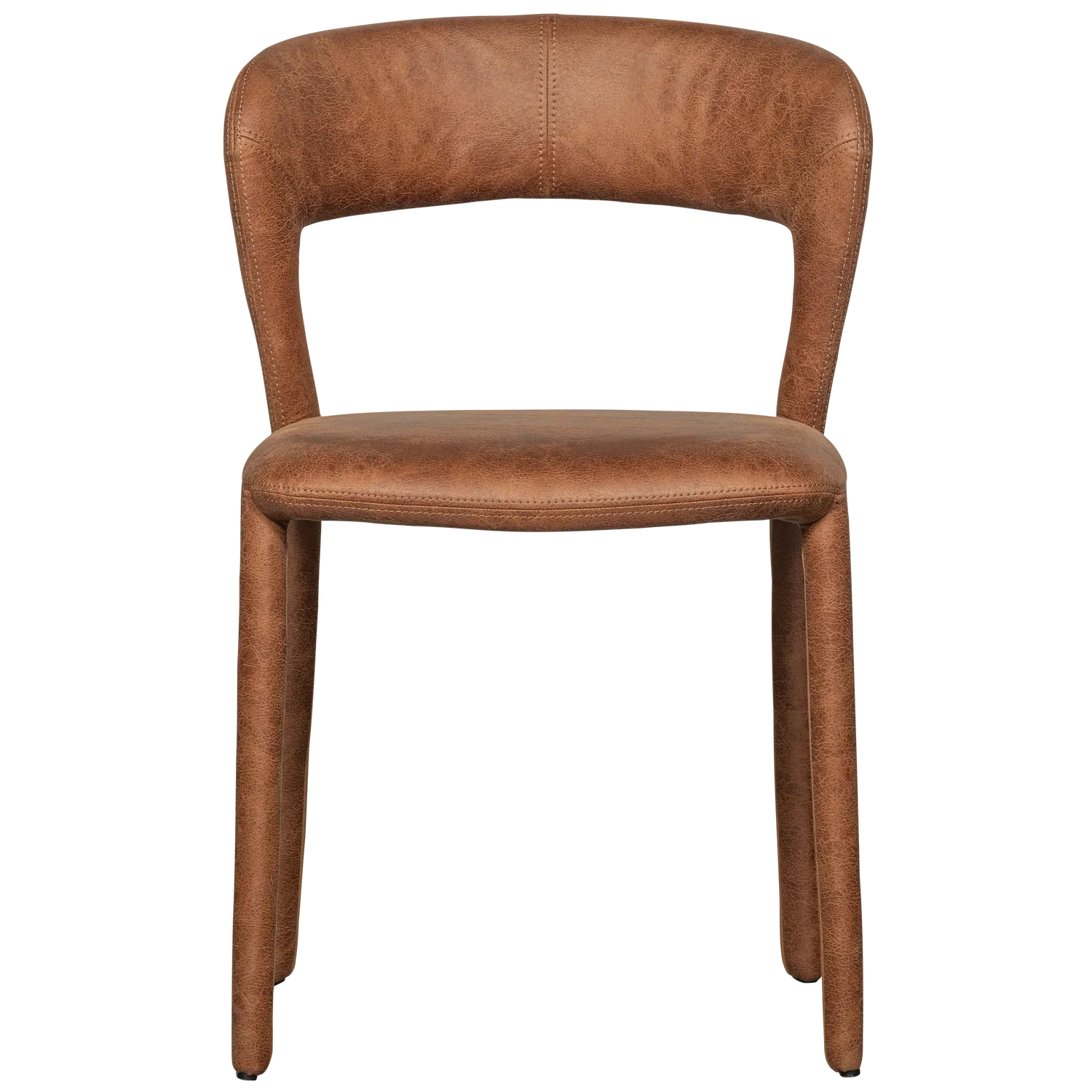 NOBLE DINING CHAIR LEATHERLOOK COGNAC