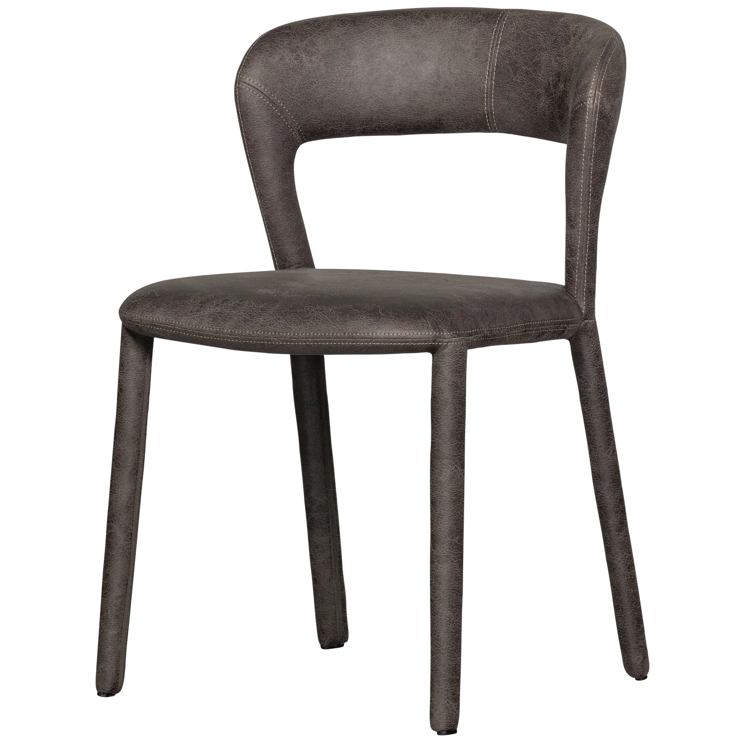 NOBLE DINING CHAIR LEATHERLOOK BLACK/GREY