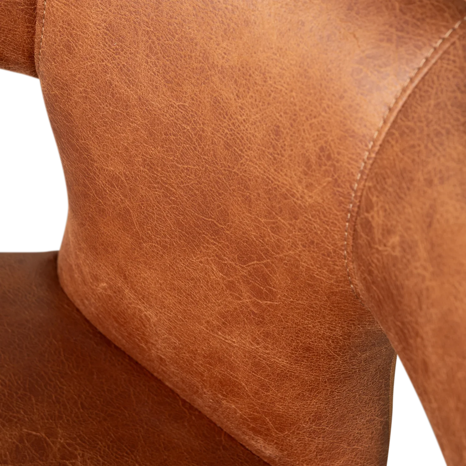 PERMIT DINING CHAIR LEATHER LOOK COGNAC