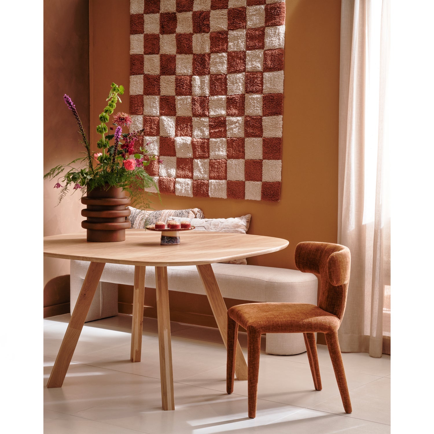 WOOOD scaun dining PERMIT | 100% Pes | Cinnamon | 78x52x53 cm