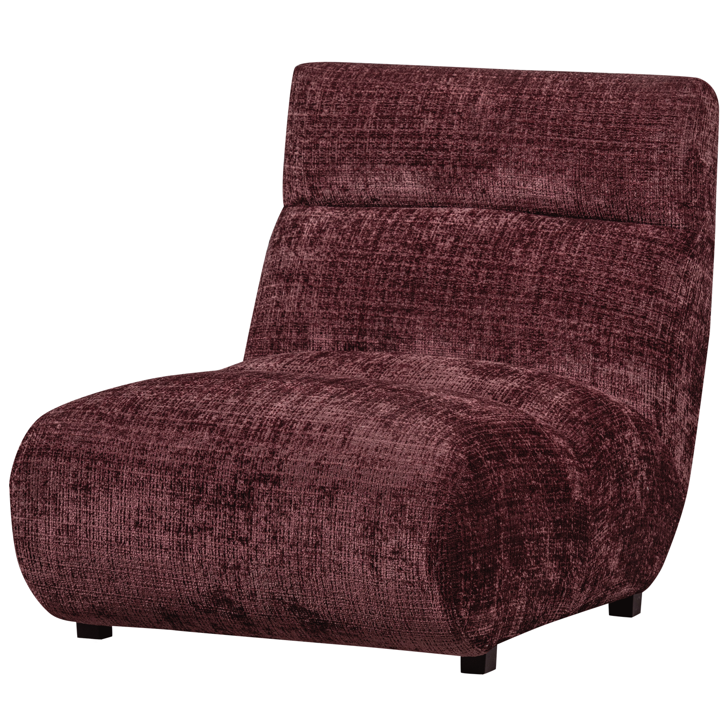 WOOOD fotoliu OBSERVE ARMCHAIR AUBERGINE | 100% Pes | Aubergine | 82x75x96 cm