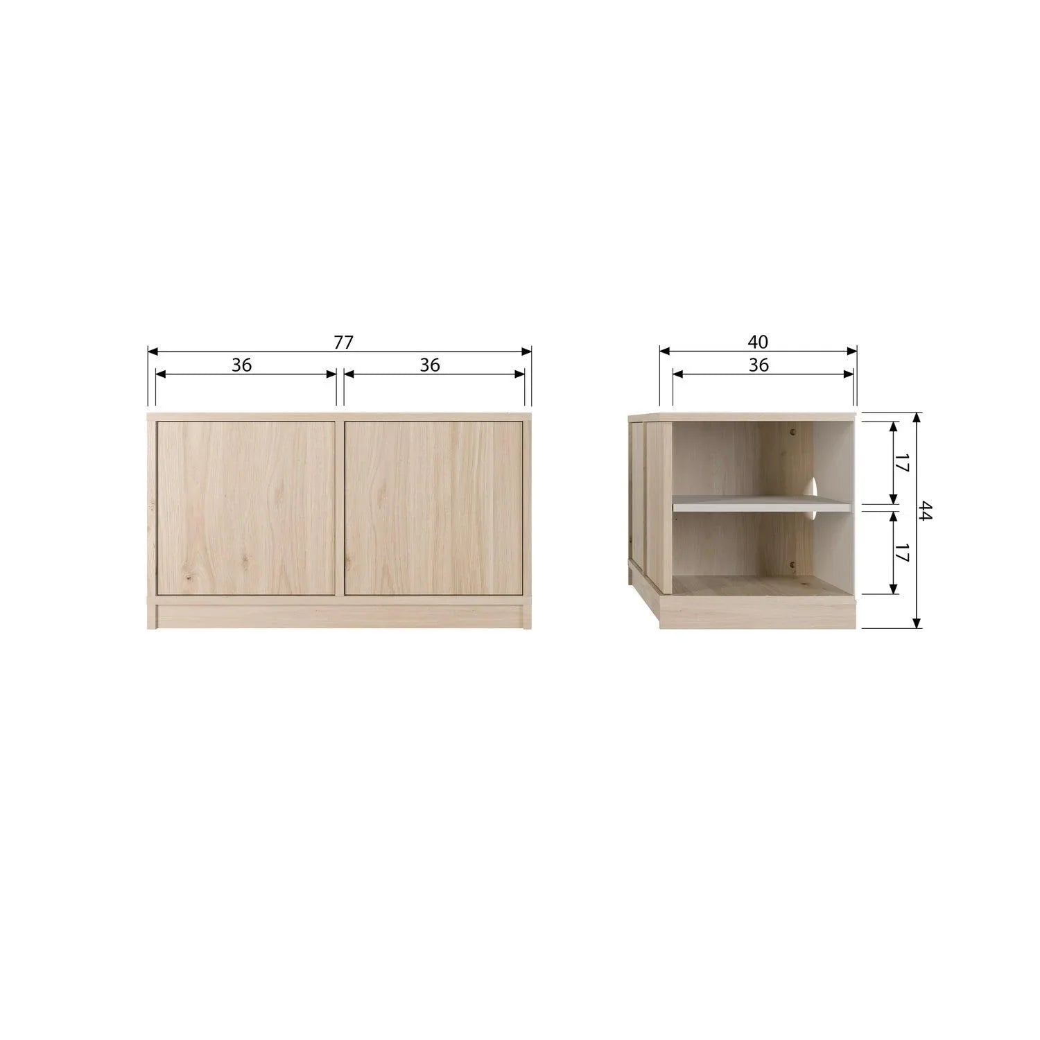 vtwonen dulap Modulair Base stejar Natural FSC, 77x40x44 cm 9