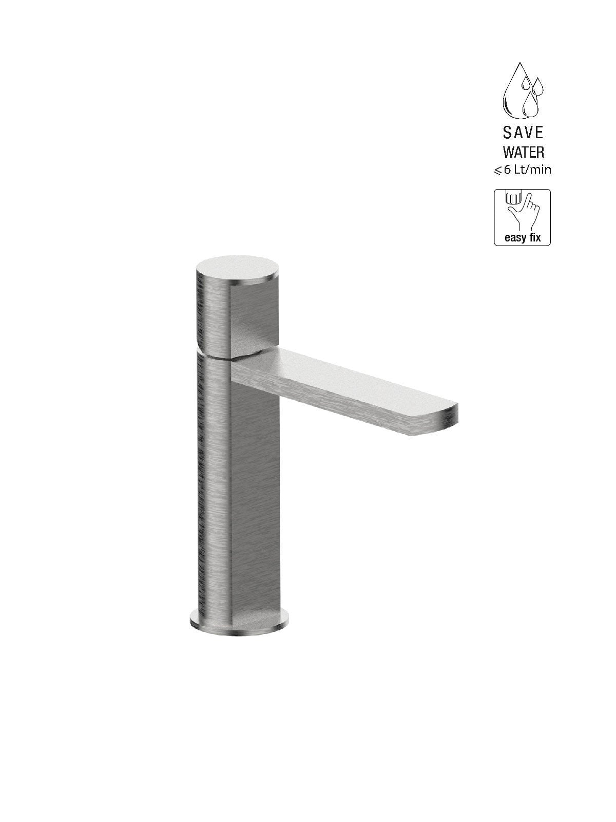 Fratelli Frattini Baterie lavoar fara ventil Borgia 316 Inox 89050A | Otel inoxidabil | Otel periat