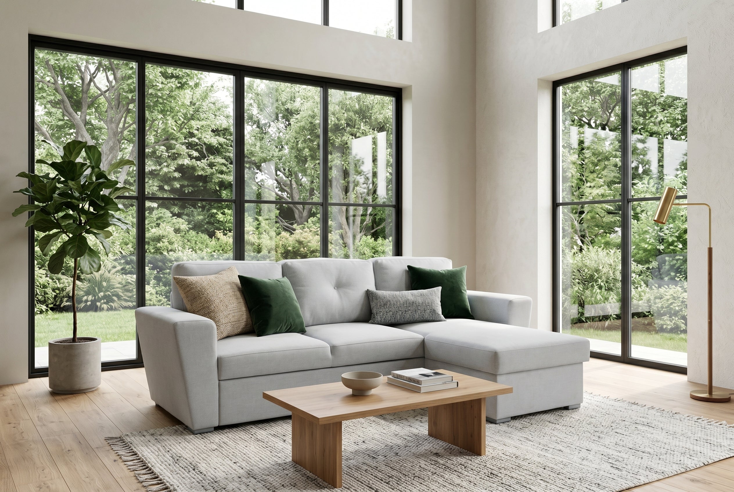 Invicta Canapea extensibilă APARTMENT - 245cm, Extensibilă, 3 Locuri | Țesătură Texturată, Bej | 245x90x155 cm