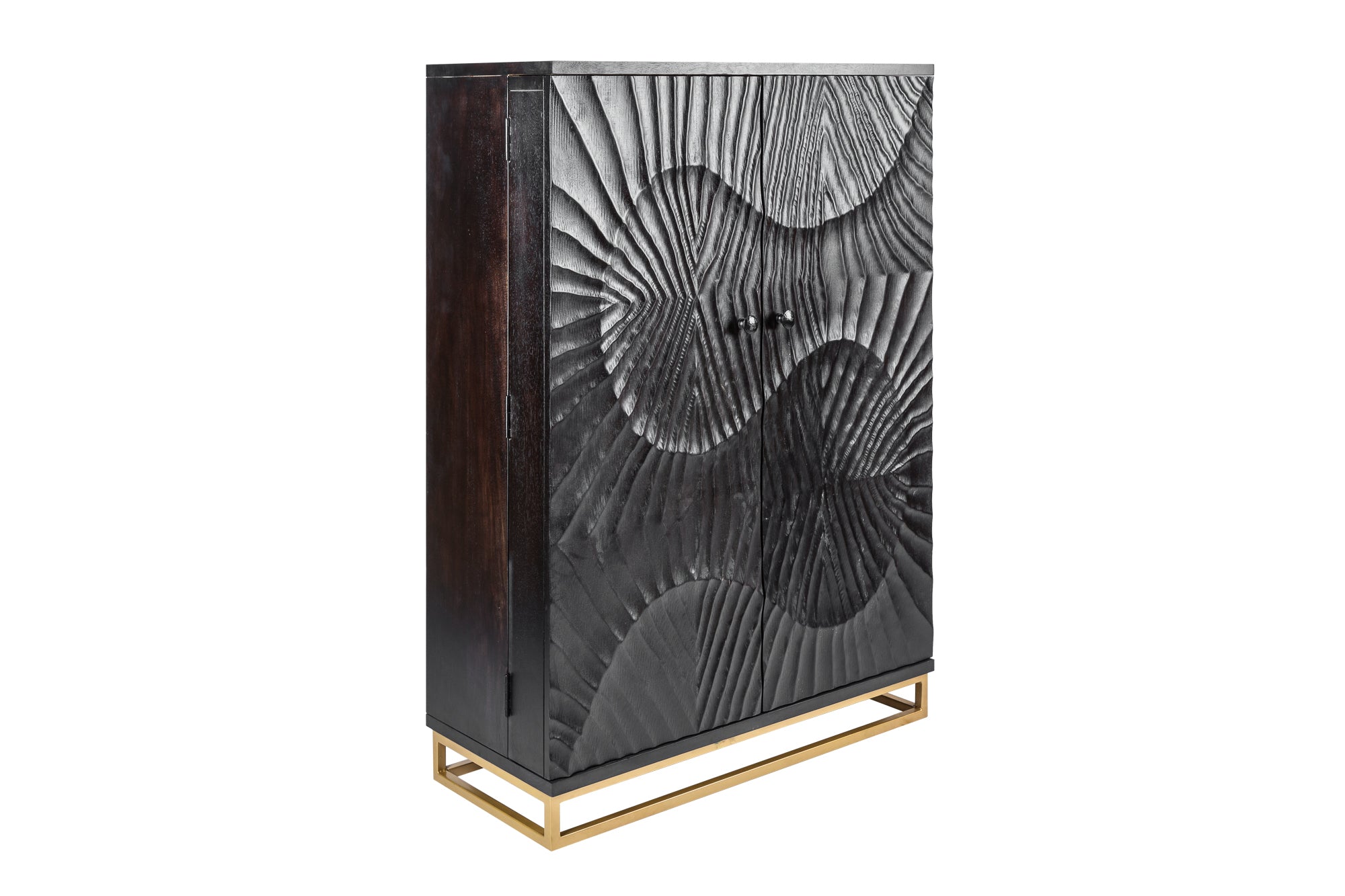 Invicta Dulap SCORPION - 140cm | Mango, Negru | 95x141x42 cm